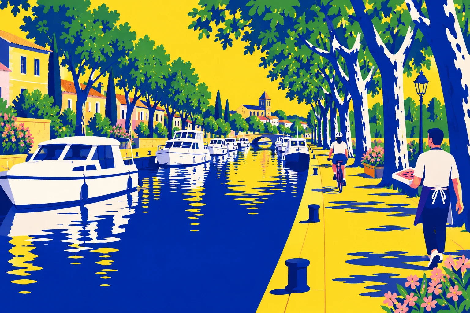 Interprétation illustrée de Moissac : Le canal